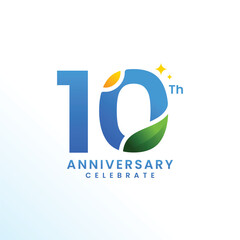 10 Th Anniversary Celebration Number Vector Design Collection