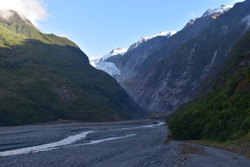Hiking in the magical landscapes around the Franz Josef Glacier in Westland Tai Poutini National...