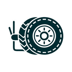 Icon of Spare Tire. Auto, car, traffic, transport
