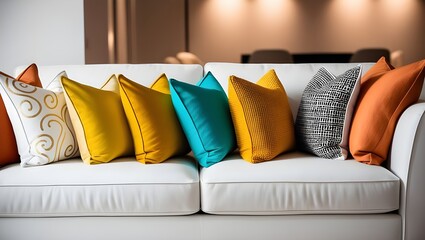 sofa and pillows
