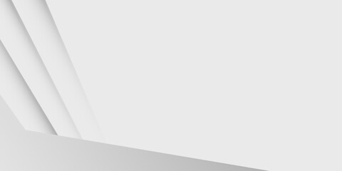 Panoramic geometric shapes on abstract white background modern for banner