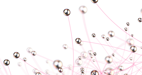 Global network. Blockchain. 3D illustration. Neural networks and artificial intelligence. Abstract