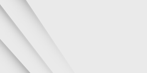 Panoramic geometric shapes on abstract white background simple