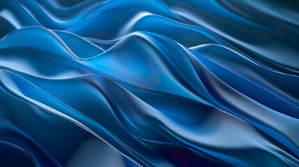 Fototapeta premium Abstract Blue Metallic Waves
