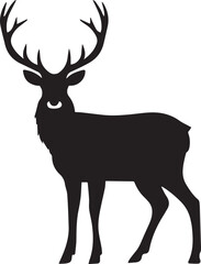 deer silhouette vector art.