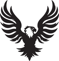 eagle logo silhouette vector art.