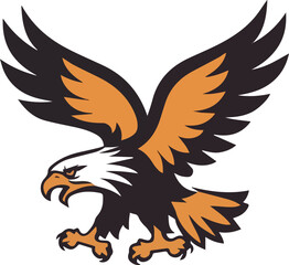 eagle logo silhouette vector art.