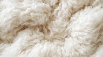cozy wool texture in creamy white tones closeup of luxuriously soft and fluffy sheeps wool creating a warm inviting background perfect for winterthemed designs