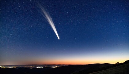 Obraz premium comet in the night sky