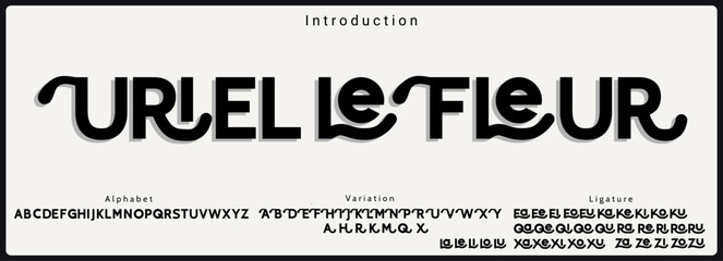 Modern elegant and luxury vector font. Typography urban style alphabet fonts for fashion, sport, technology, digital, movie, logo design, vector illustration © yotaku