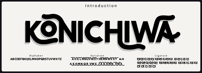 Modern elegant bold vector font. Typography urban style alphabet fonts for fashion, sport, technology, digital, movie, logo design, vector illustration