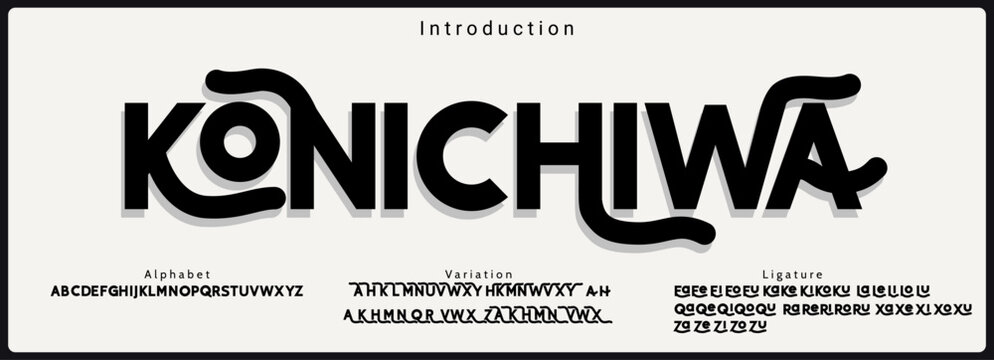 Modern elegant bold vector font. Typography urban style alphabet fonts for fashion, sport, technology, digital, movie, logo design, vector illustration