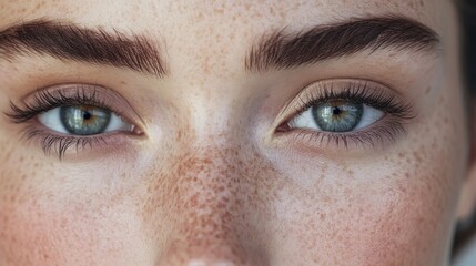 Fototapeta premium Detailed Close Up of a Woman’s Face Highlighting Unique Features