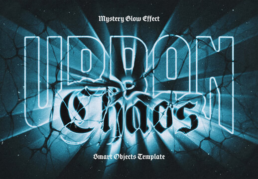 Mystery Glow Text And Logo Effect Mockup With Generative AI