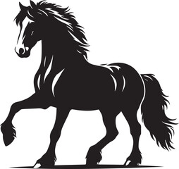 horse silhouette vector art.
