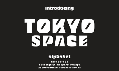 Modern abstract digital tech font. Logo creative font, type, technology, movie, digital, music, movie. Font and illustration in vector format.