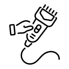 A line icon of shaving machine 