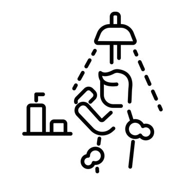 recommend clip art: Shower icon in outline style
