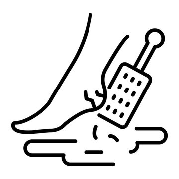 recommend clip art: Callus shaver icon in linear style