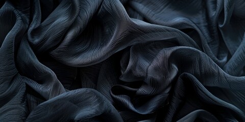 Fototapeta premium Dark Fabric with Subtle Texture - Abstract Photography