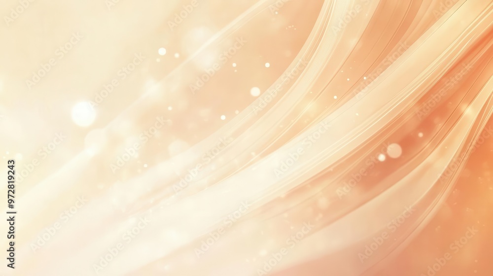 Aufkleber dreamy abstract background with soft gradient from warm cream to pale peach featuring subtle light s