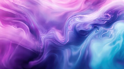 Obraz premium dreamy abstract background with swirling pastel liquids in violet and turquoise creating a mesmerizing otherworldly atmosphere