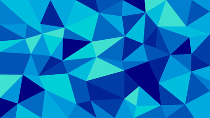 A Low-Poly Geometric Mosaic Background in Blue and Teal