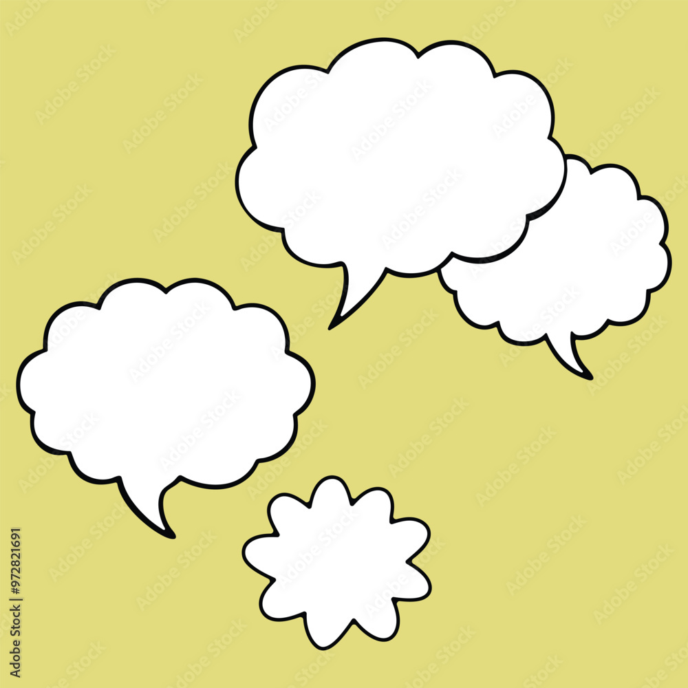 Poster speech bubbles. chat vector icon. talk bubble speech icon. blank empty bubbles vector design element