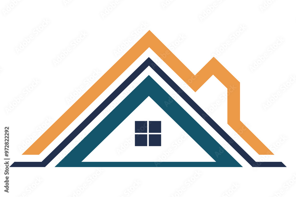 Poster real estate design element. construction architecture building logo design template element