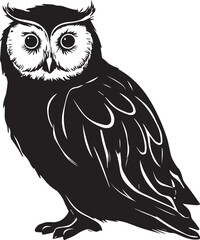 owl silhouette vector art.