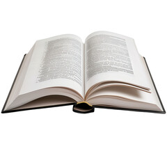 Obraz premium Open Book with White Pages and Black Cover