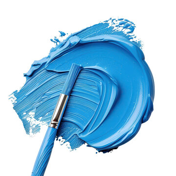 recommend clip art: Blue paint brush stroke isolated transparent background