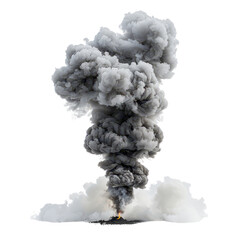 Volcanic Eruption with Smoke and Ash Cloud
