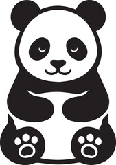 panda silhouette vector art icons and 1.eps