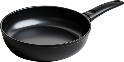 Non stick frying pan isolated on transparent background.