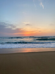 Coucher de soleil sur l'océan 
