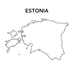 estonia outline map. Abstract design, vector illustration. 