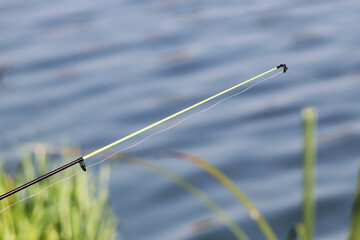 professional spinning rod for fishing in the lake