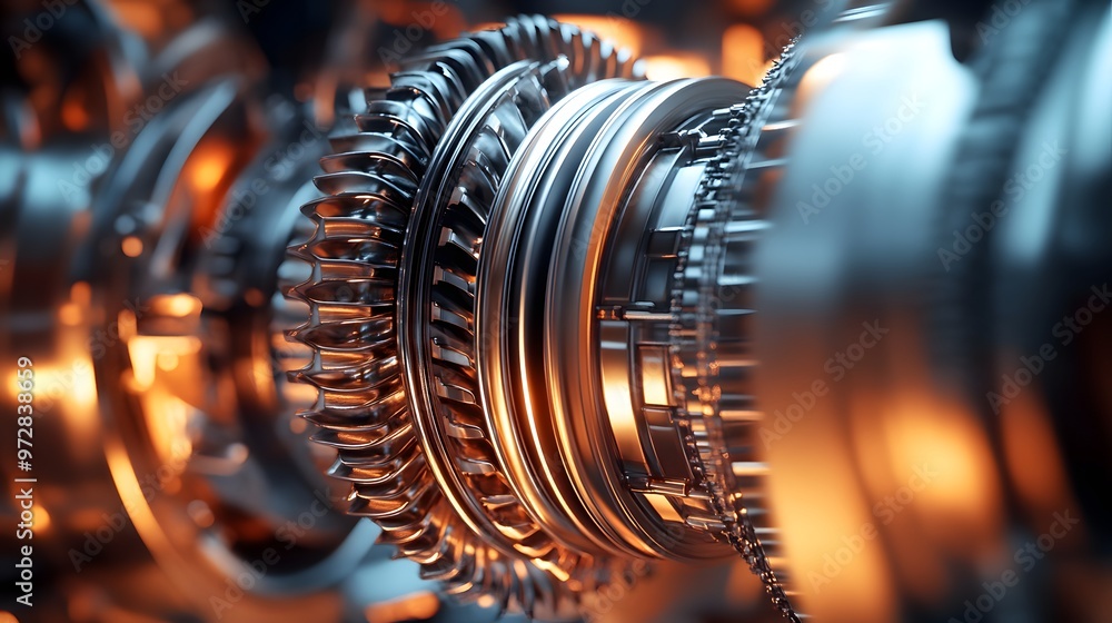 Poster 31. **3d render of a high-performance turbine engine with complex nozzle and heat shield details