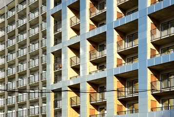 Obraz premium Balconies in apartment residential buildings