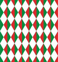 seamless geometric pattern, diamond shaped, green , red white, happy new year