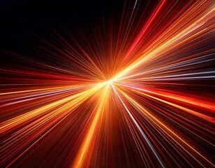  image featuring dynamic, flowing light streaks with a spectrum of warm colors ranging from yellow to deep red, against a dark background.