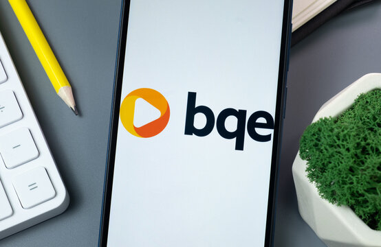 New York, USA - 30 August 2024: BQE Software Logo on Phone Screen, Company Icon on Display