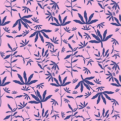 Flowers have organic shape with seamless background. Simple abstract floral pattern. Ideal for textile design,fabric, wallpaper, cards,covers, posters and decoration.