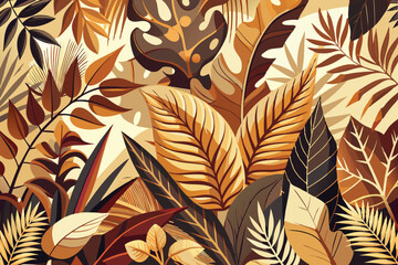 Harmonious abstract pattern with trendy aesthetics and geometric print. 