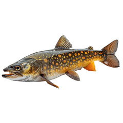 Spotted trout fish isolated transparent background