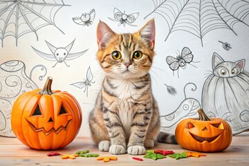 frightfully adorable cat coloring pages