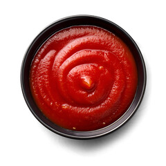 tomato sauce in bowl isolated
