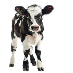 Cute Black and White Calf Portrait