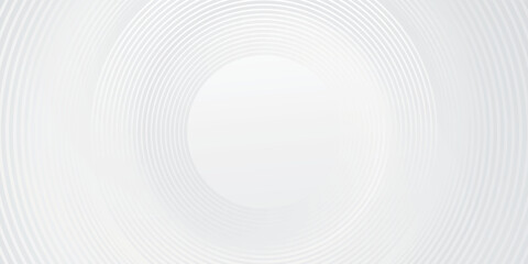 White geometric abstract background overlap layer on bright space with lines effect decoration. Modern graphic design element circles style concept for